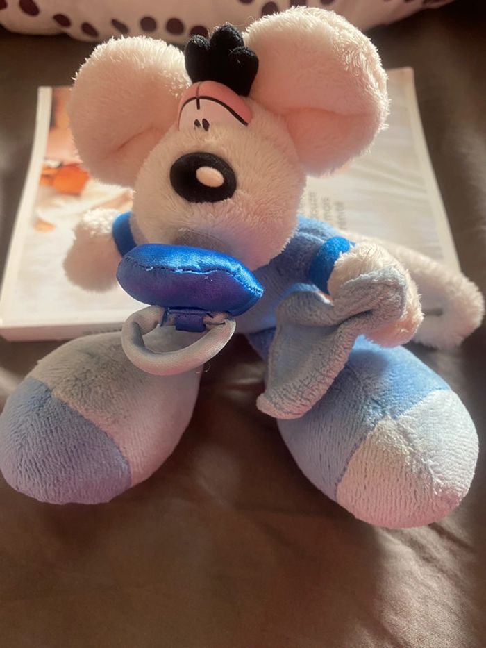 Peluche diddl pyjama, doudou, tétine