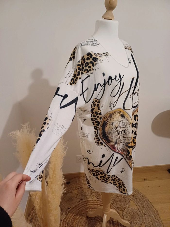 Robe blanche chaude toute douce neuve Pomelo taille L/XL 40/42 - photo numéro 6