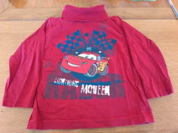 310795 sous pull rouge garçon 3 ans car's