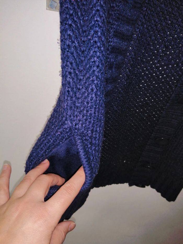 Gilet violet à boutons - photo numéro 3