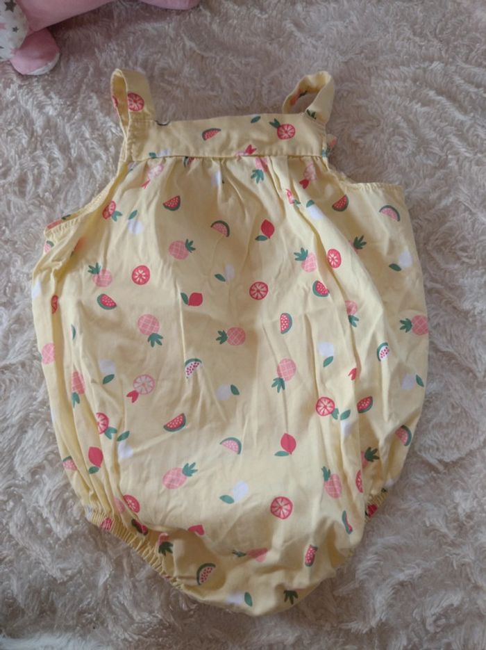 Barboteuse combinaison été Fille 6 mois Fruits Tao 100% coton - photo numéro 11