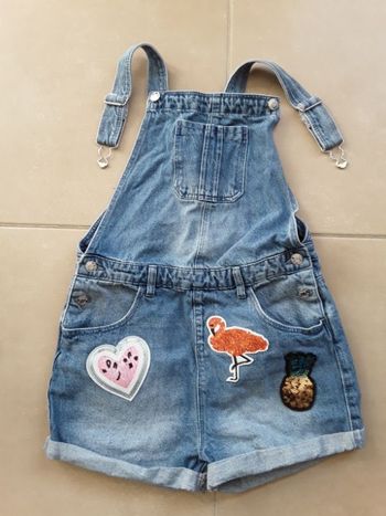 Salopette courte en jean fille 13-14 ans DENIM CO TBE