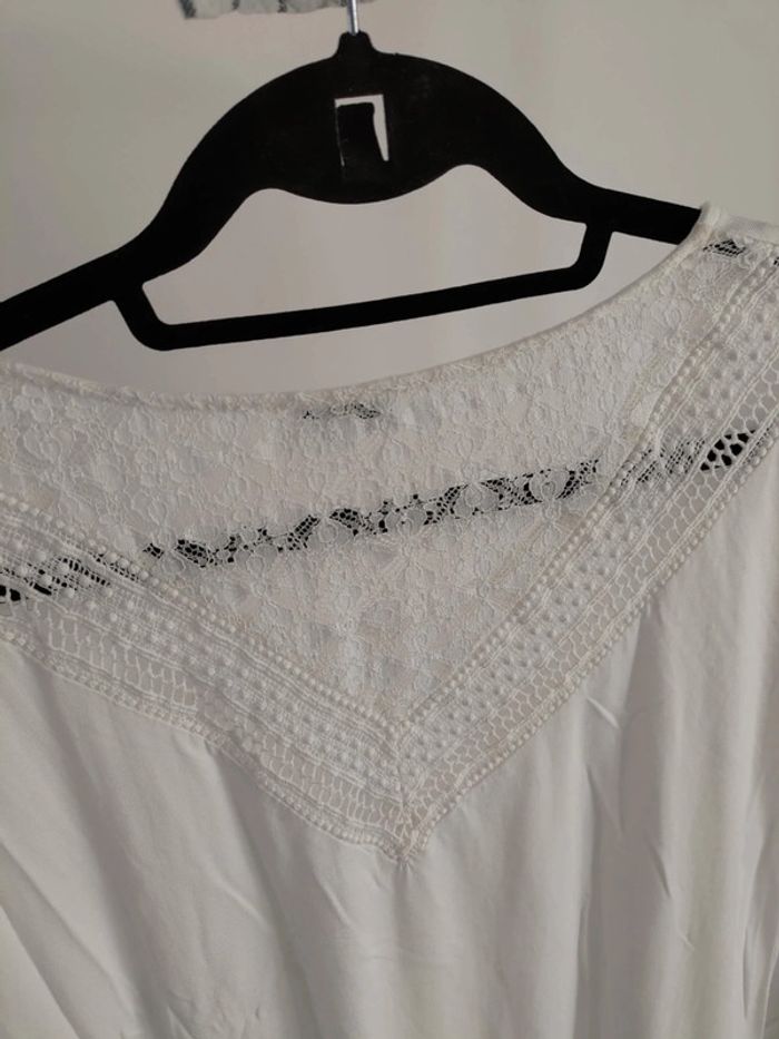 Pimkie t-shirt fluide blanc M - photo numéro 3