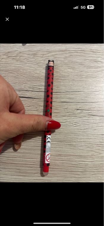 Stylo, coccinelle