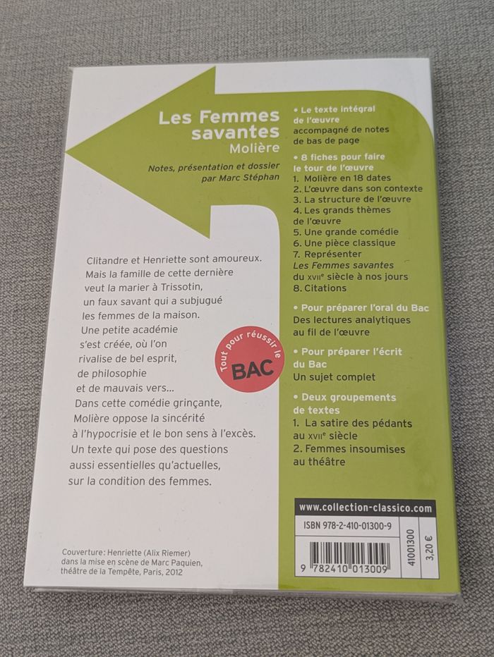 "Les femmes savantes" de Molière ( neuf et recouvert ) - photo numéro 2