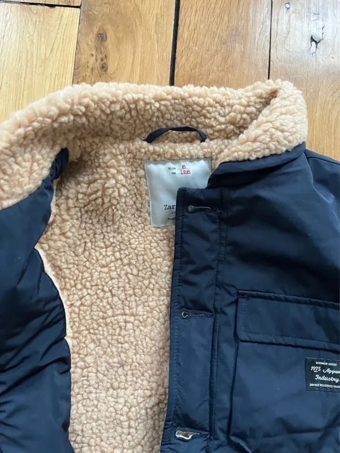 Manteau Zara doublé Sherpa/mouton/fourrure - photo numéro 2