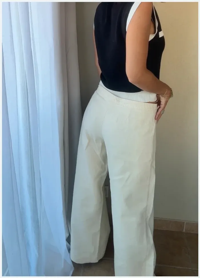 Pantalon Céline blanc crème 42 parfait état - photo numéro 6