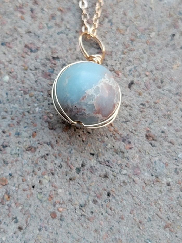 Collier pierre empereurs naturelle en acier inoxydable - photo numéro 4