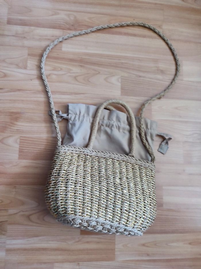 Sac en paille doré - photo numéro 2