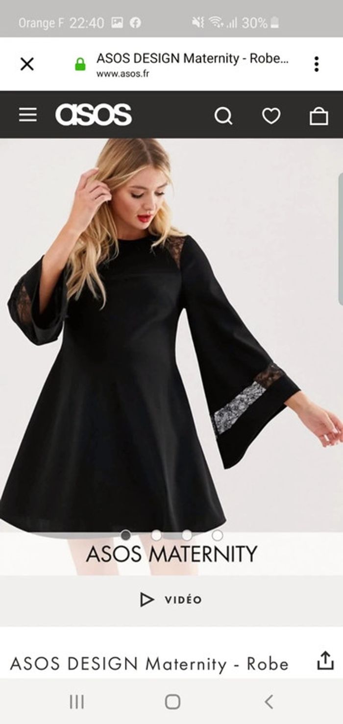 Robe noir et dentelle taille 38 - photo numéro 4