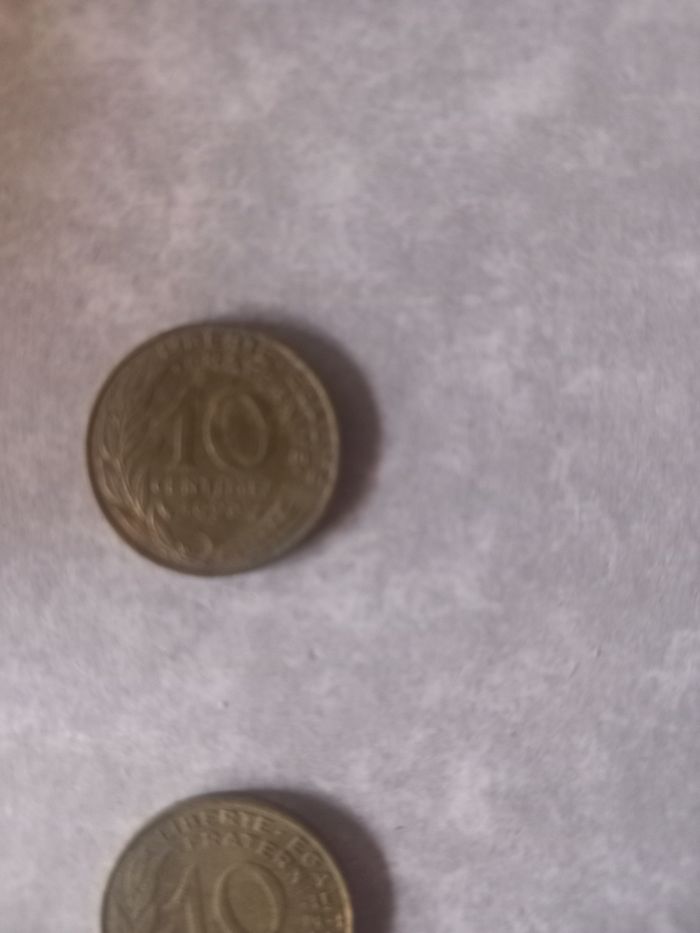 Pièces de centimes de franc Année 90 - photo numéro 2