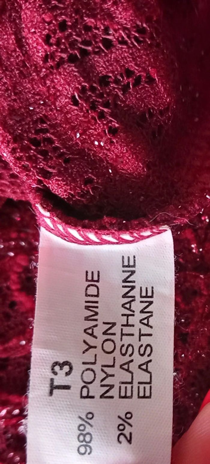 Haut bordeaux manches courtes  taille 40 - photo numéro 12