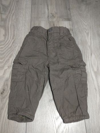 Pantalon marron à carreaux taille 9 mois