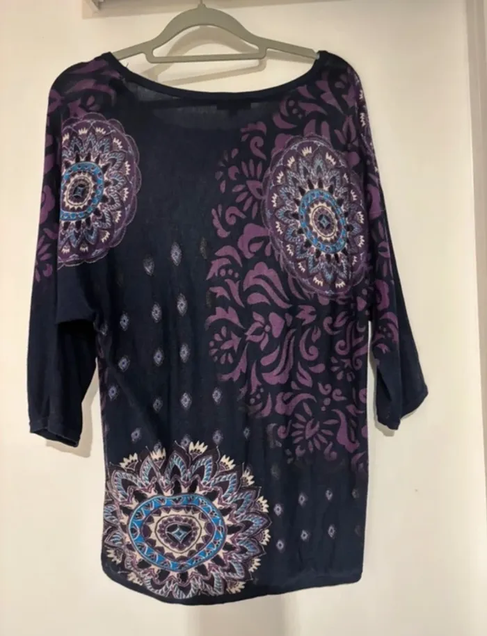 Jolie pull violet manche 3/4 Riu taille 36/S en excellent état - photo numéro 5