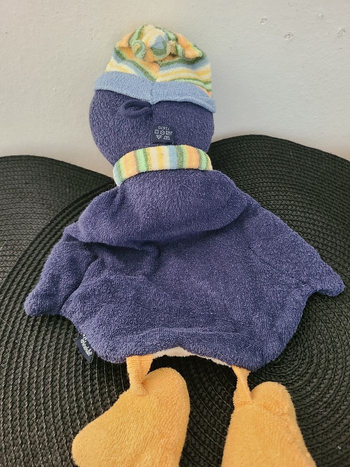 Doudou plat éponge pingouin bleu marine STERNTALER - photo numéro 3