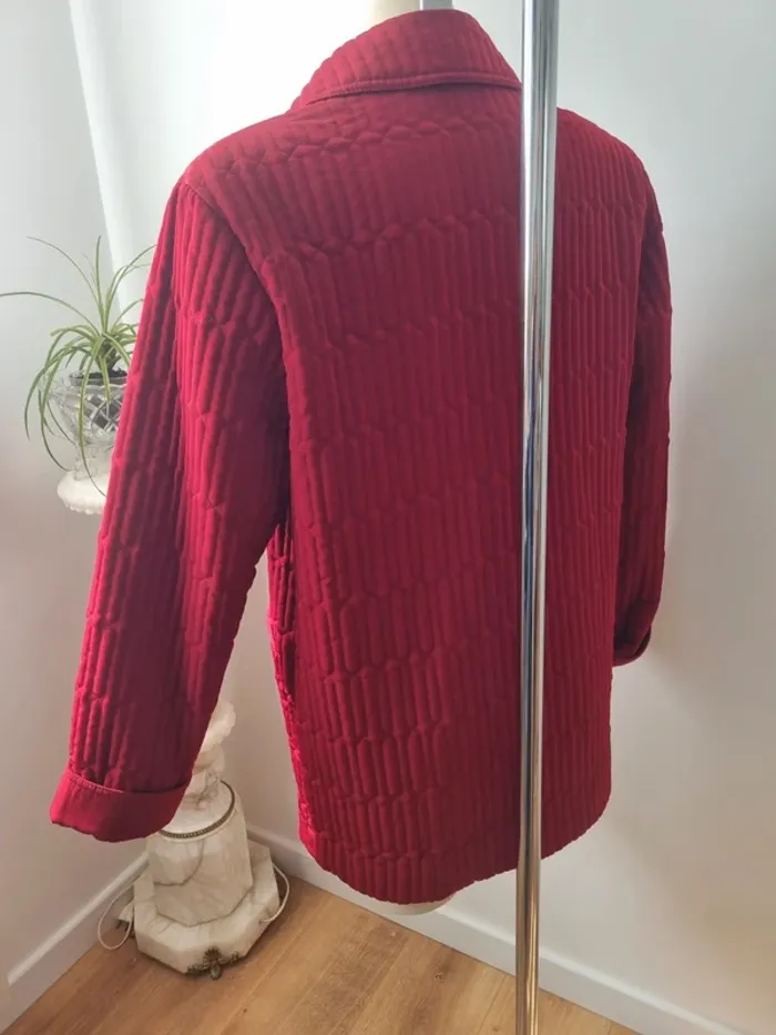 Veste rouge matelassé vintage - photo numéro 19