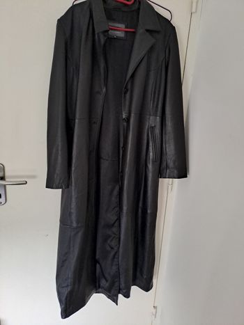 Veste longue  en cuir