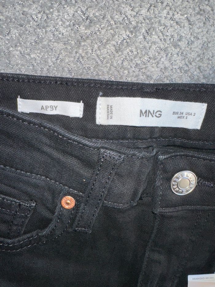Jean skinny Abby noir taille haute MANGO - photo numéro 4