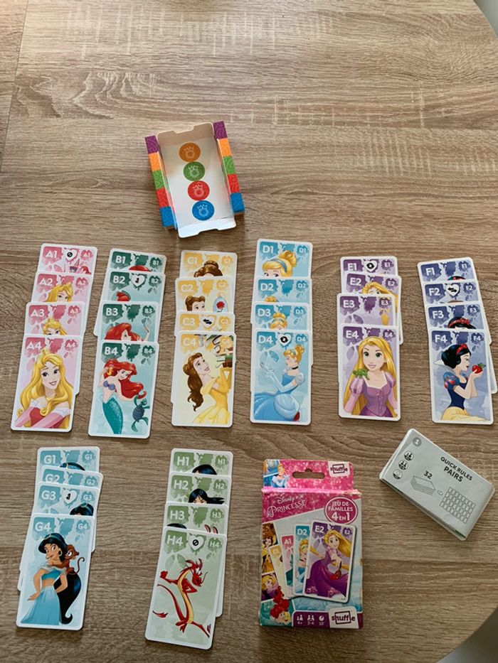 Jeu de familles 4 en 1 Disney Princesse