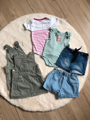 Lot 6 pièces été fille 12 mois