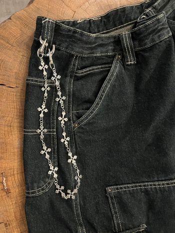Chaîne de pantalon style Y2K/ gothique motif croix