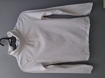 T-shirt col roulé blanc-10ans