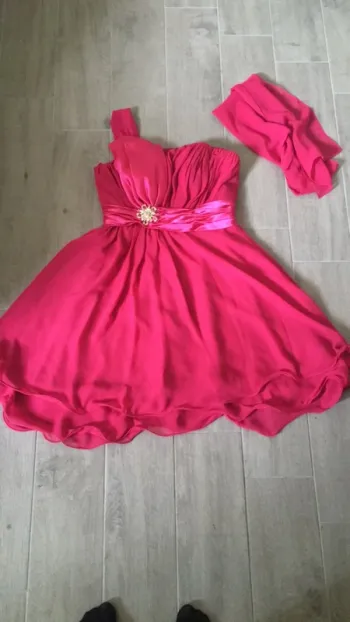 Robe cocktail fuchsia