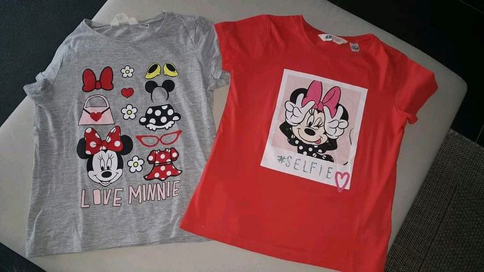 Lot tee shirt minnie 8/10 ans H&m état neuf