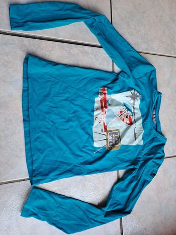 Blouse manches longues bleu turquoise