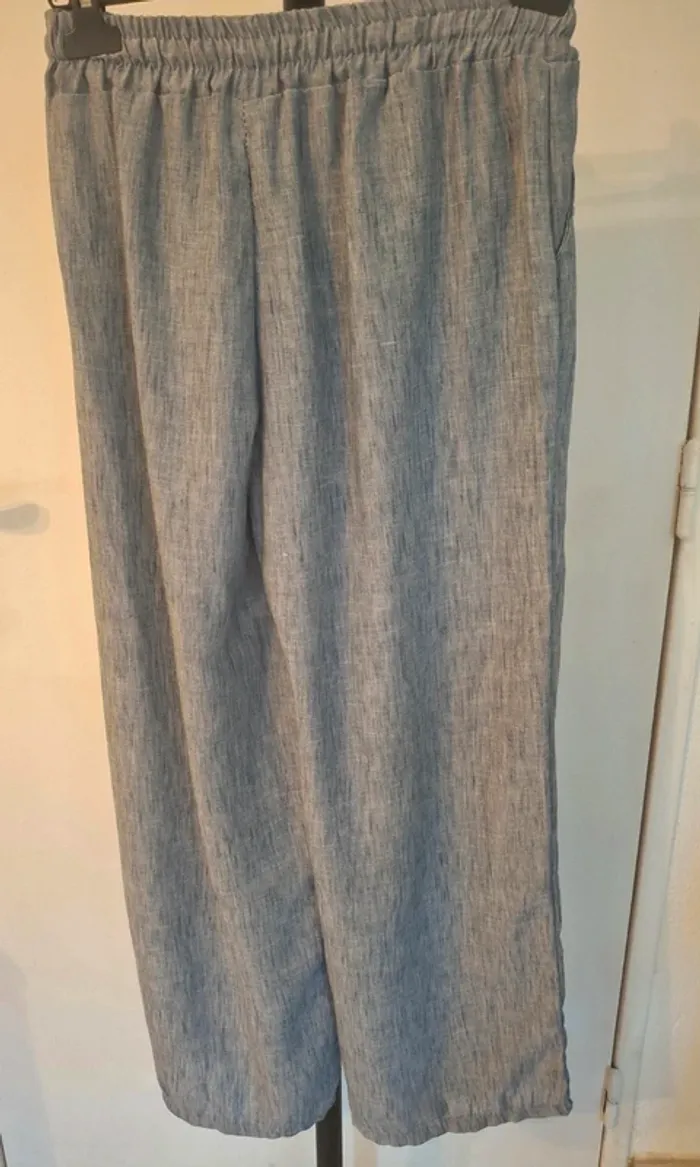 Pantalon palazzo en coton - photo numéro 3