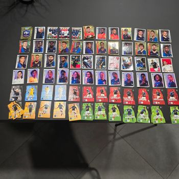 Lot 72 cartes de football Panina et intermarché