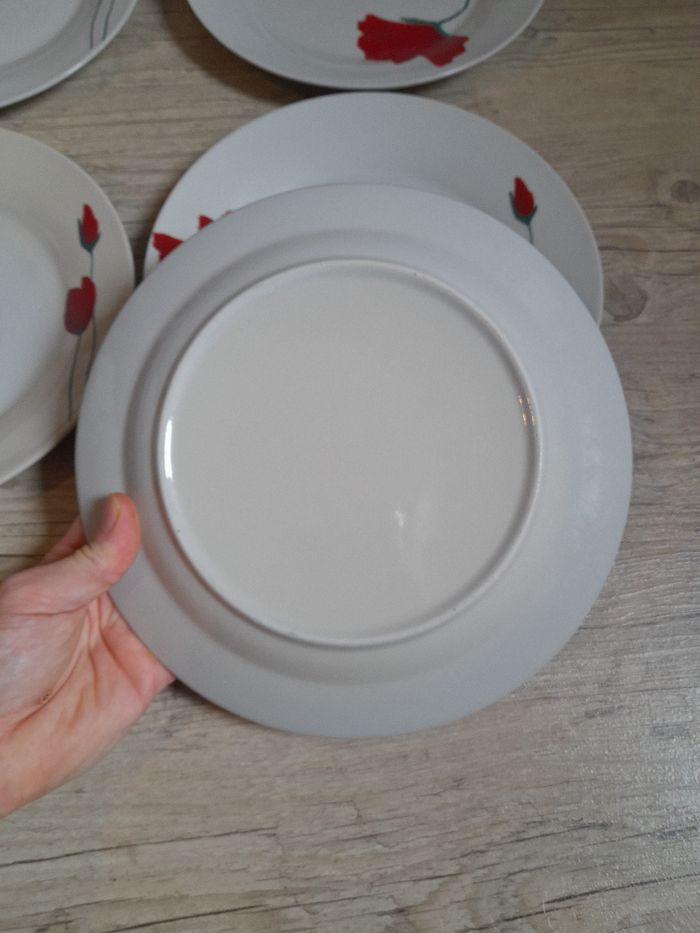 Lot 5 assiettes coquelicot - photo numéro 3