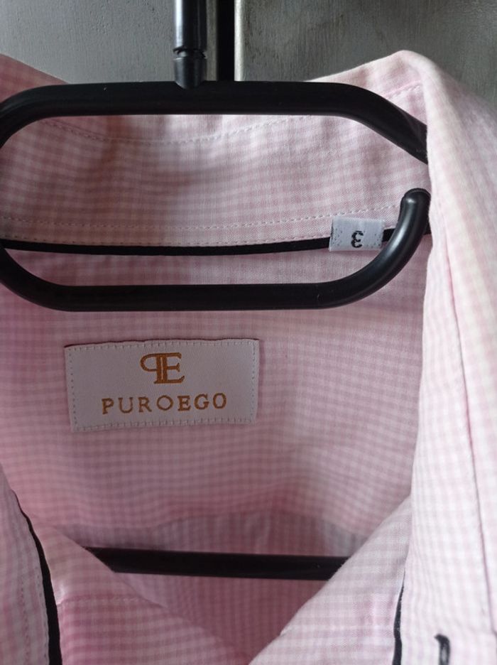 Chemise homme rose PuroEGO taille 3 bon état - photo numéro 4