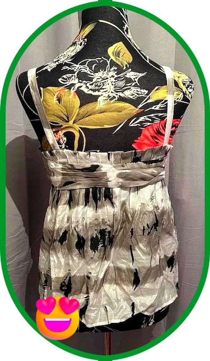 🌷Superbe top blanc et gris KP*🌷 - photo numéro 3