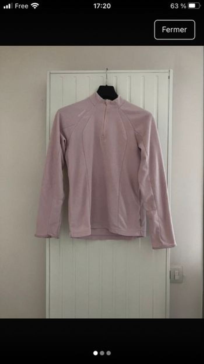Pull polaire rose