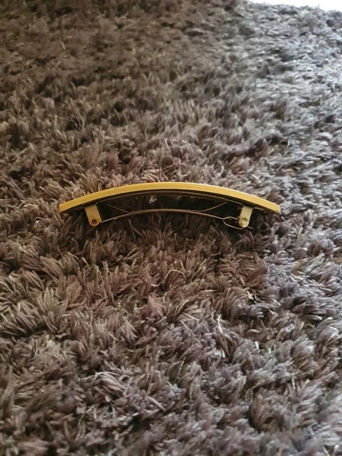 Barrette rectangulaire dorée - photo numéro 2