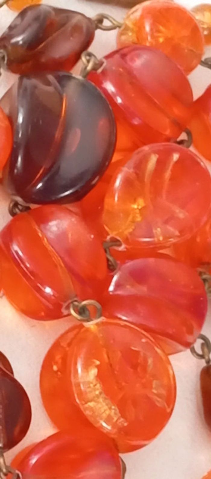 Collier vintage façon ambre - photo numéro 7