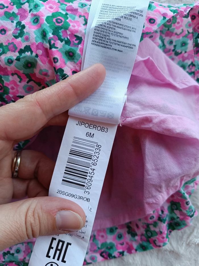 Ensemble 3 pièces (robes+boomer+bandeau) Fille 6 mois Fleurs Dpam 100% coton - photo numéro 10