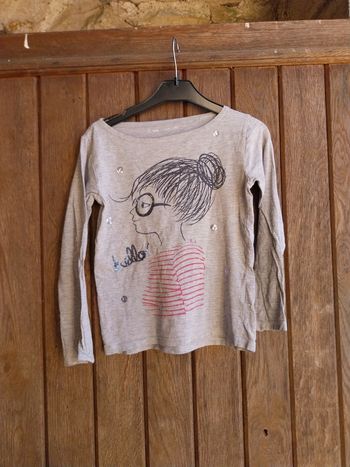 Tee-shirt manche longue fille 8 ans gemo
