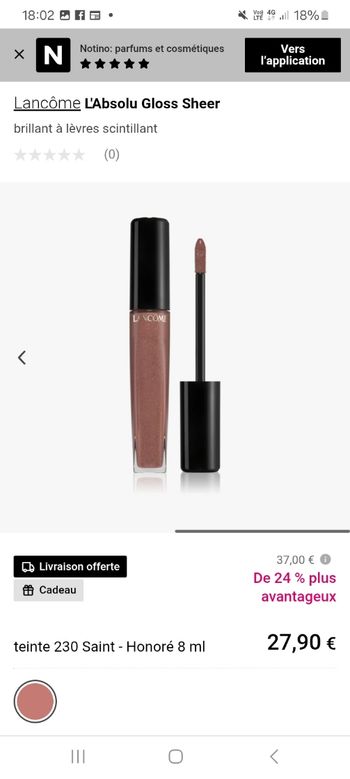 Gloss Lancome 230 neuf