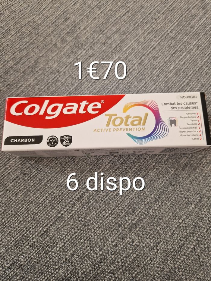 Dentifrice colgate total charbon
