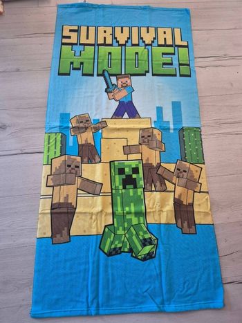 Drap de plage minecraph 70x140cm 