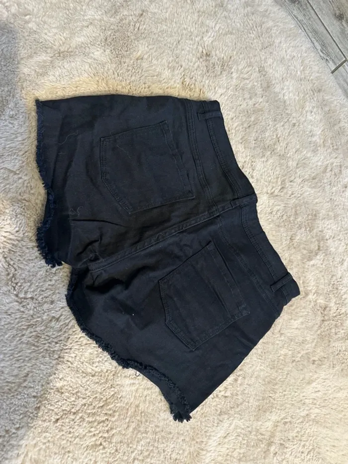 Short en jean noir court femme 38 - photo numéro 2