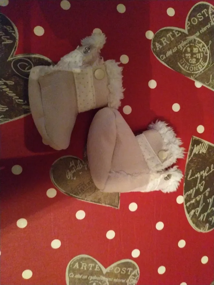 Chaussons fourrés bébé fille - photo numéro 3