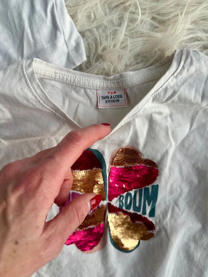 Lot de tee shirt fille 5 ans - photo numéro 4