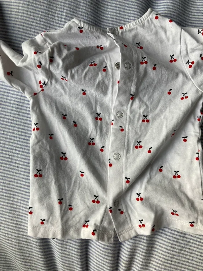 T-shirt blanc manches longues 9 mois - photo numéro 3