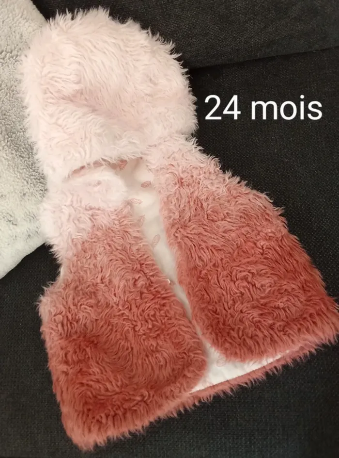 Veste à capuche fille 24 mois