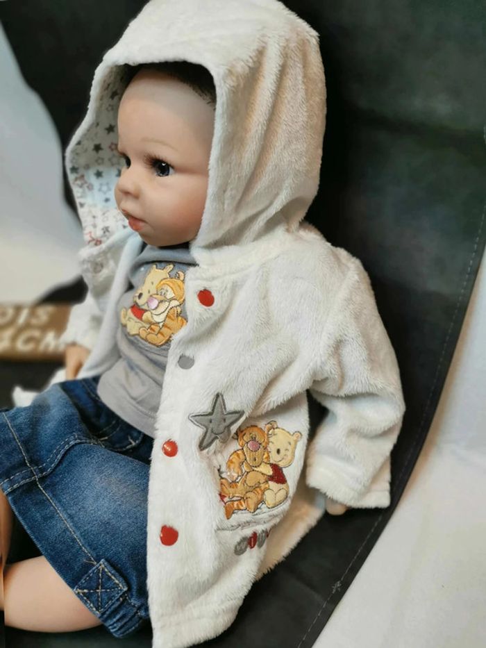 Tenue complète 👣 tee-shirt, jupe et veste douce Winnie Disney et Kitchoun 1mois /54cm - photo numéro 2