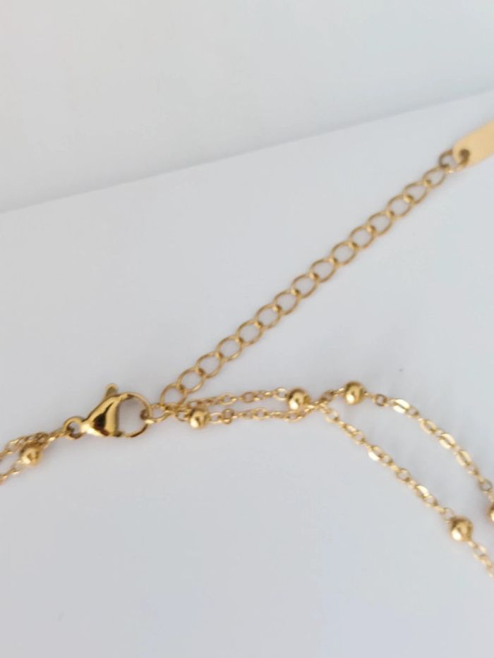 Collier en acier inoxydable - œil bleu - bohème tendance 🧿 - photo numéro 5