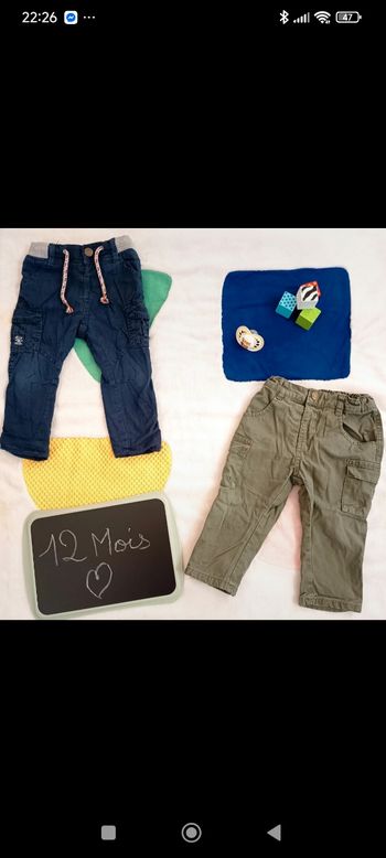 Lot pantalons 12 mois